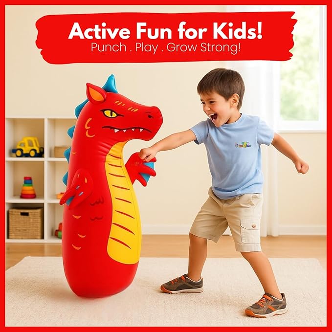 Intex 3D Inflatable Dragon Punching Pop Bag