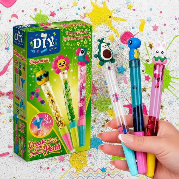 3Pcs DIY Kids Tropical Pens