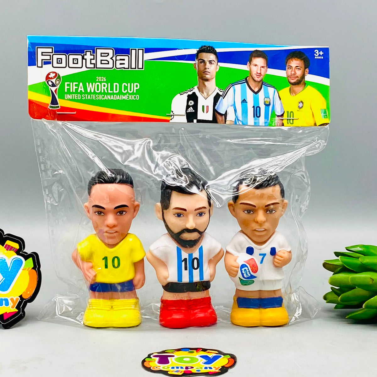 3Pcs Kids Premium Football Player Figures