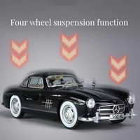 1:24 Diecast Benz 300SL Model With Acrylic Box - Black