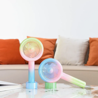 Rechargeable Colorful Desktop Fan With Lights