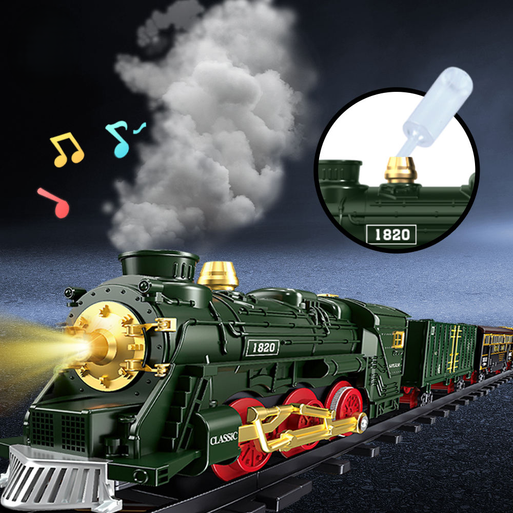 44Pcs RC Classic Train Track Set With Smoke