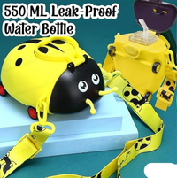 550ml Ladybug Sipper Water Bottle With Moving Wheels
