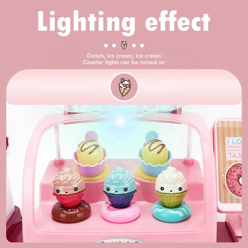 28Pcs Pretend Play Ice-Cream Shop With Coffee Maker