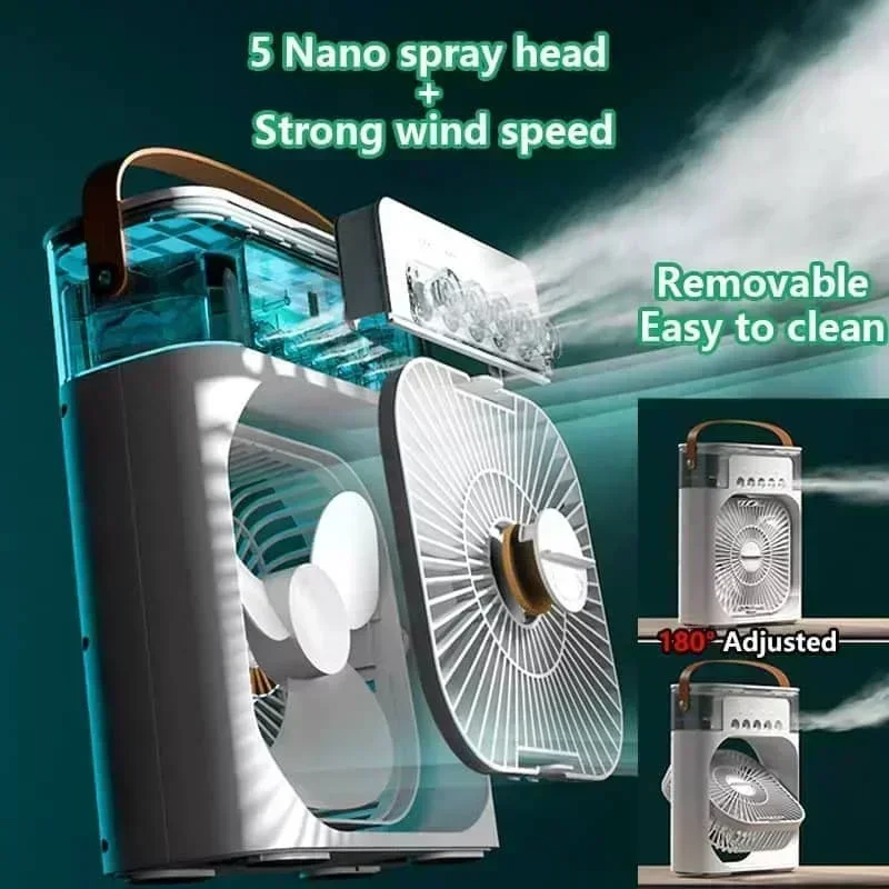 4in1 Air Conditioner Humidifier Fan With Lights