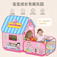 Pop-up Ice Cream Tent House For Kids With 5 Balls
