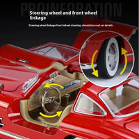 1:24 Diecast Benz 300SL Model With Acrylic Box - Red