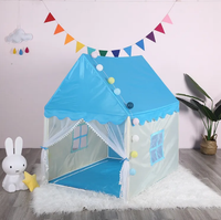 Kids Castle Play Tent House 125x98x130cm - Blue