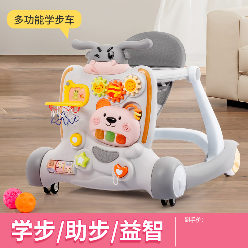 Multi-functional Baby Musical Piano Walker - Gray