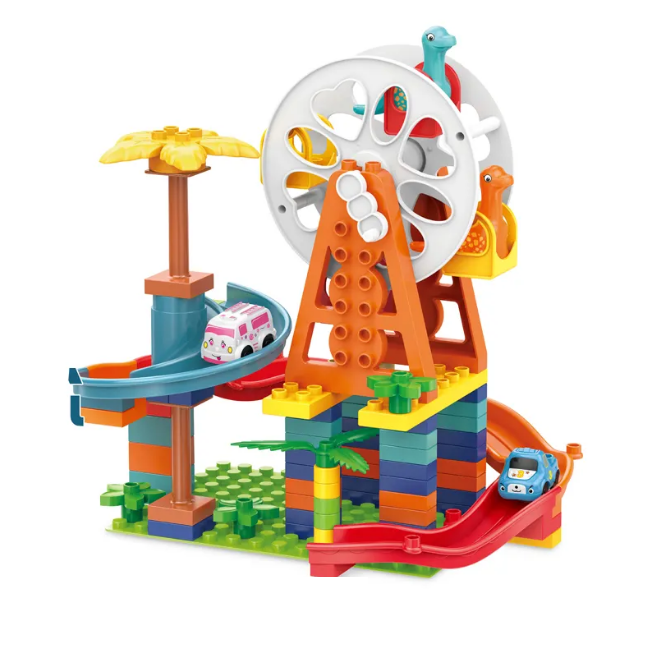 82Pcs DIY Manual Dinosaur Ferris Wheel Building Blocks