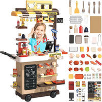 83Pcs Kids Pretend Teppanyaki Grill Kitchen Set