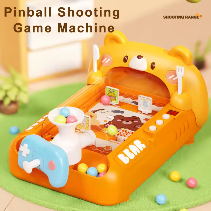 Battery Operated Bear Themed Pinball Shooting Machine
