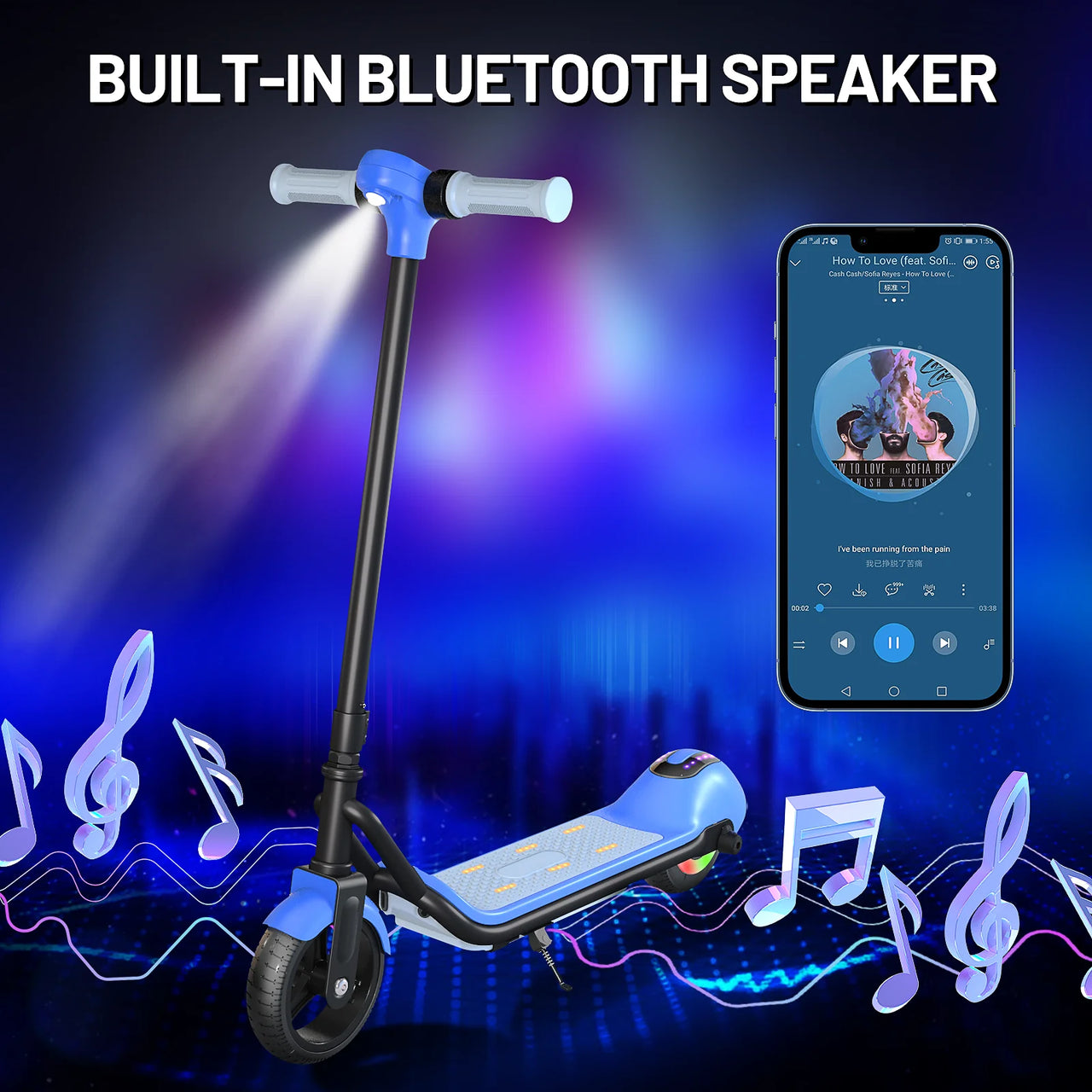 14Km/h Kids Electric Bluetooth Scooter