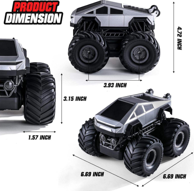 RC Big Foot Tesla Stunt Off-Road Truck
