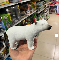 1Pc Premium White Polar Bear Animal Figure Toy