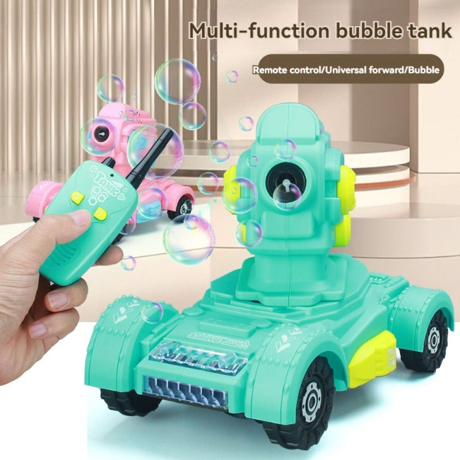 RC Tank Colorful Bubble Machine
