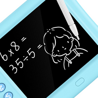 Rechargeable 2in1 Kids LCD Tablet With Calculator - Blue