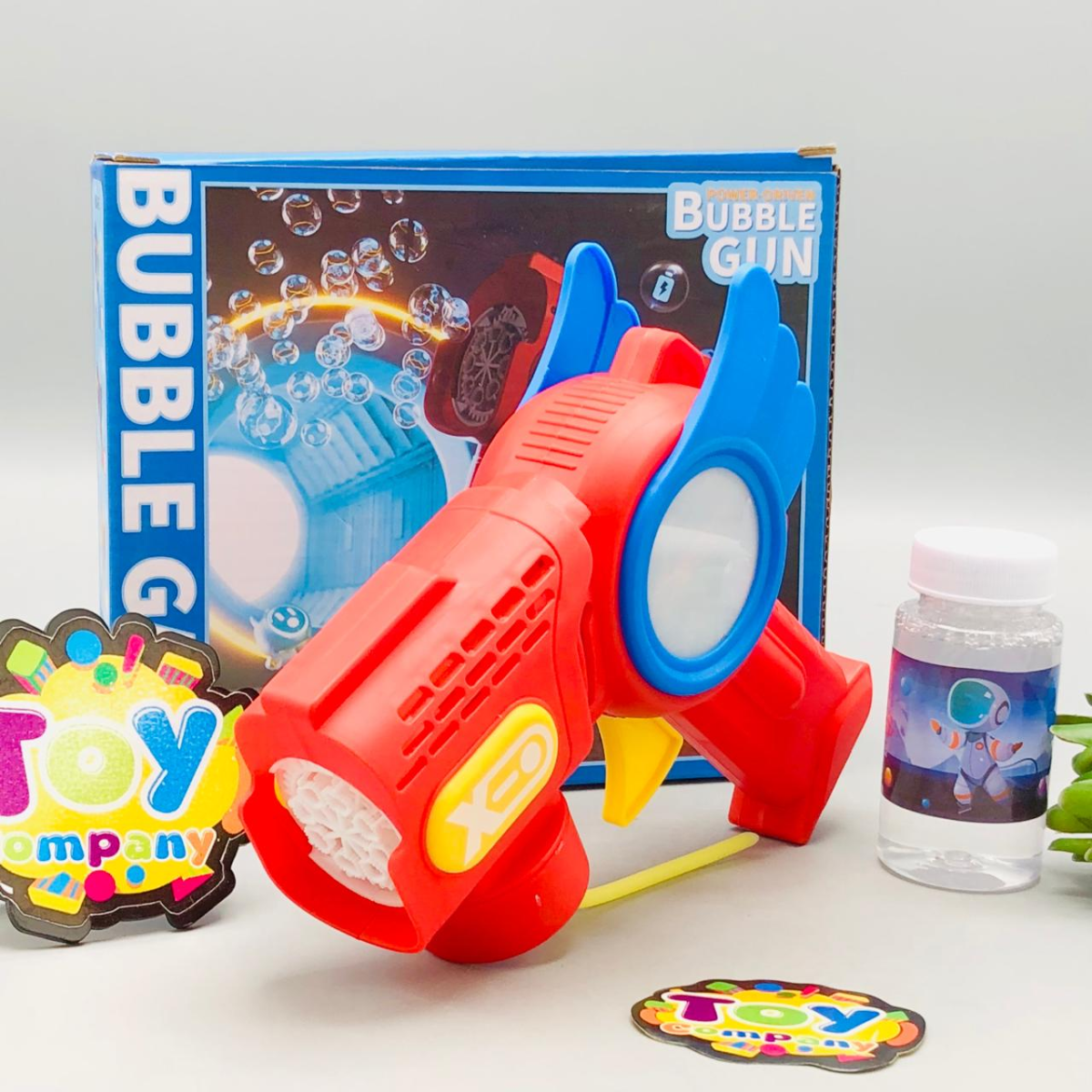 8 Holes Battery Space Colorful Bubble Gun