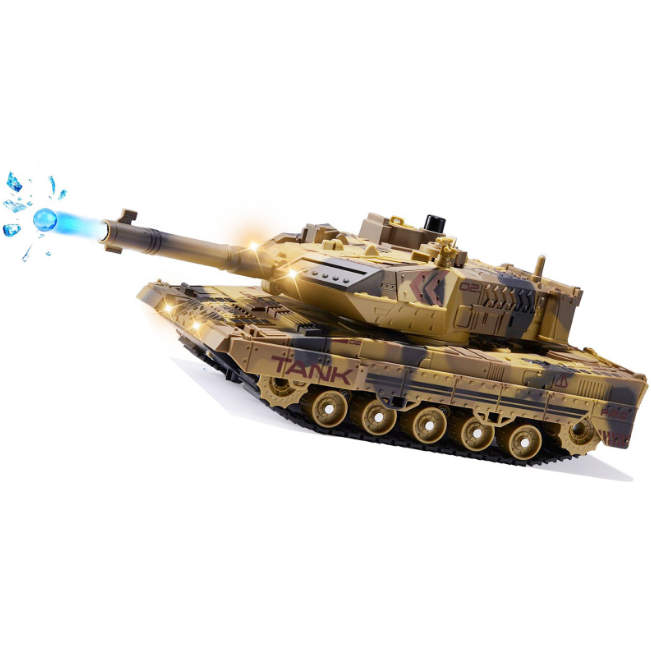 2.4G RC Spray & Water Bullet Shooting Military Tank