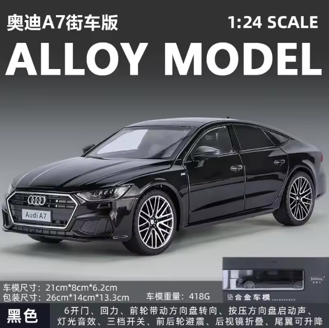 1:24 Diecast Audi A7 Model Car