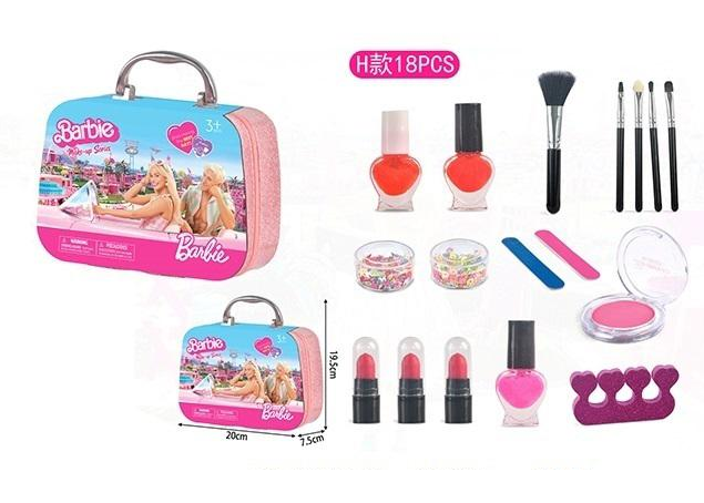 18Pcs Realistic Barbie Makeup Bag