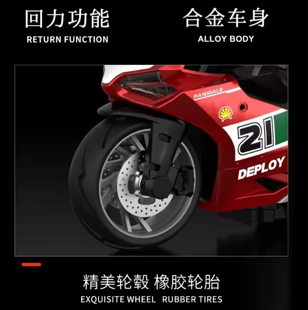 1:14 Diecast Pullback Heavy Model Bike - Assortment