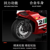 1:14 Diecast Pullback Heavy Model Bike - Assortment