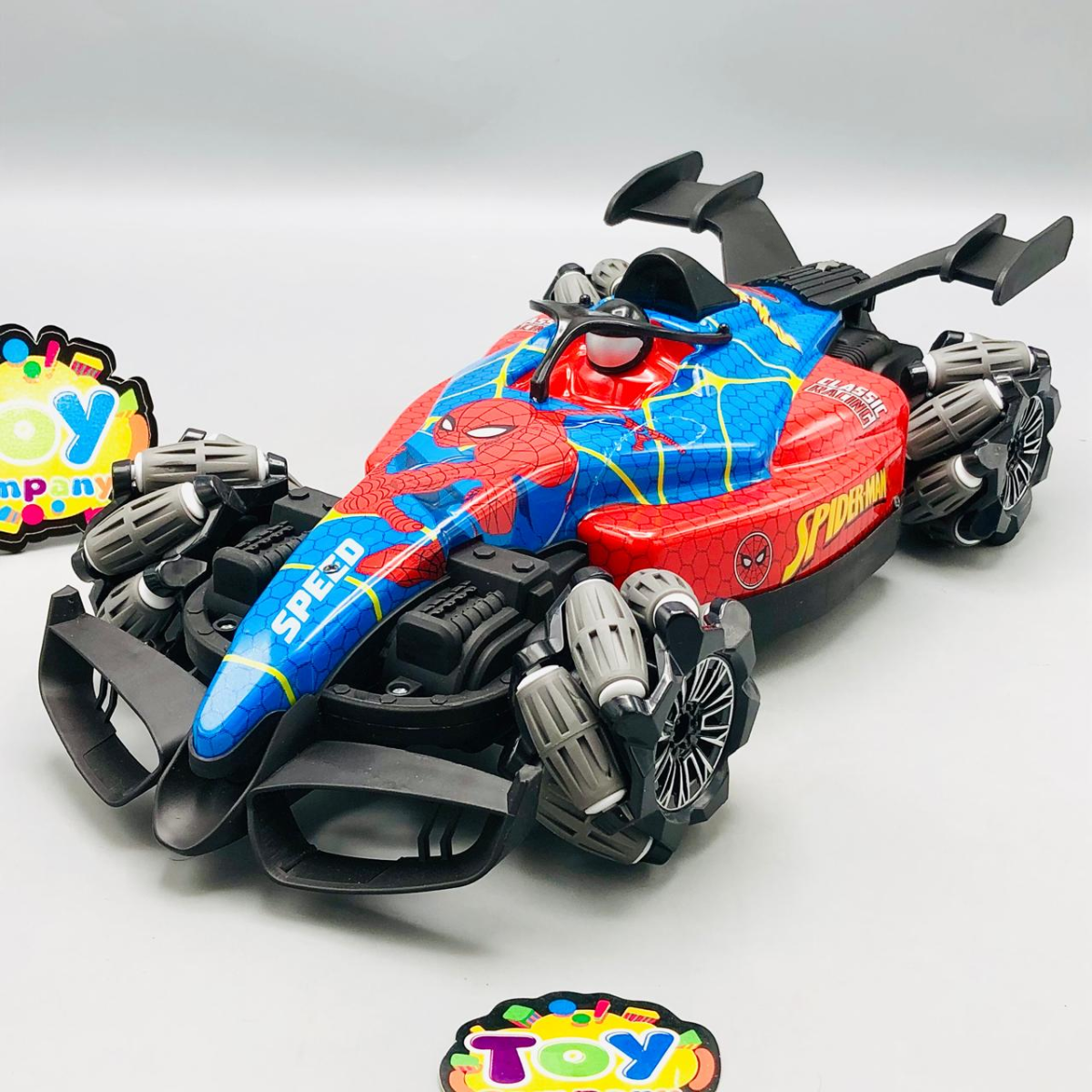 Remote & Watch Controlled Spiderman Themed Stunt Spray Car