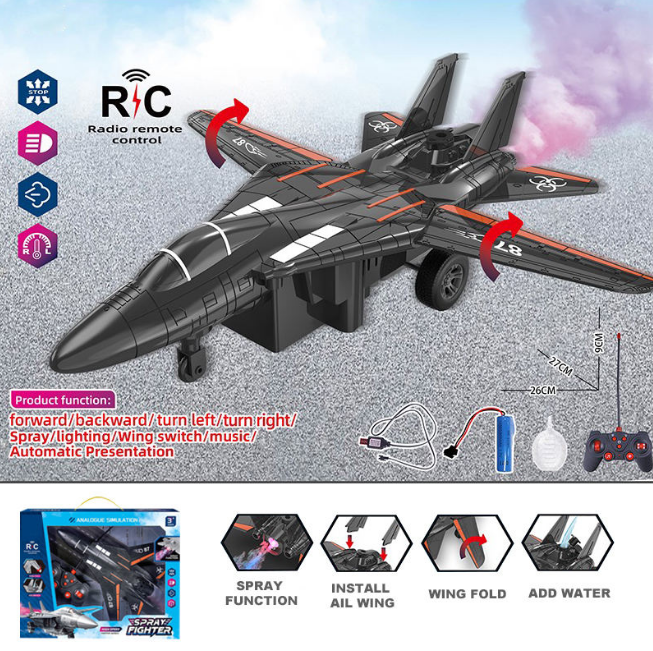 Remote Control Spray Fighter Plane Model