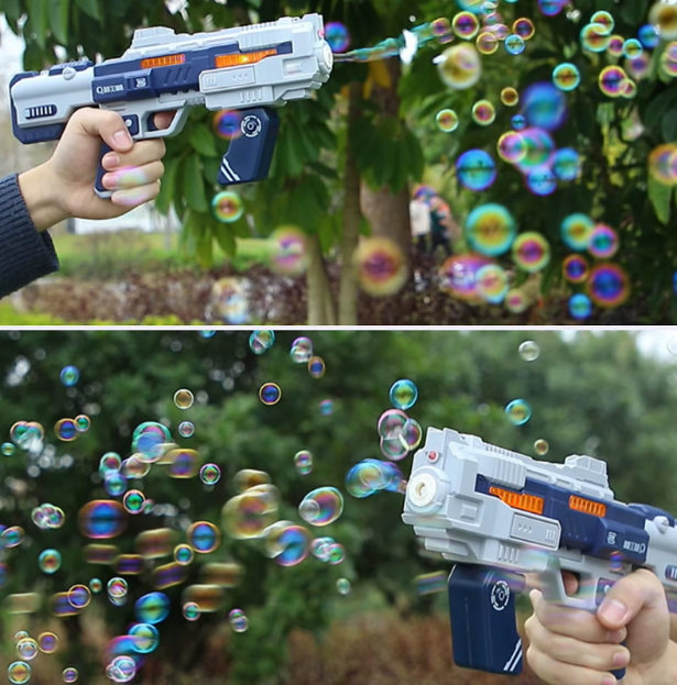 Battery Operated Colorful Bubble Gun With Light & Sound