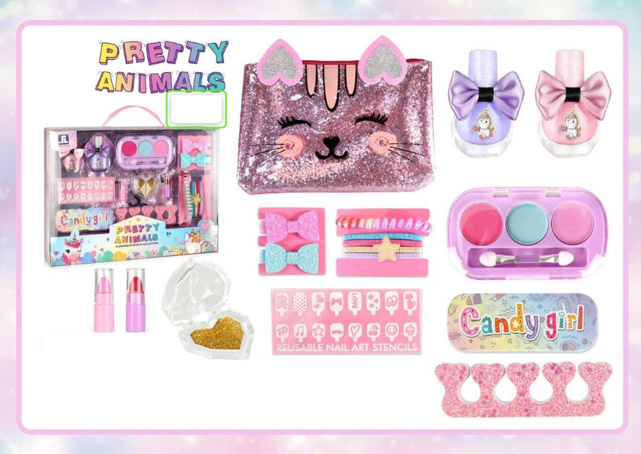 18Pcs Girls Realistic Pretty Glamorous Makeup Set