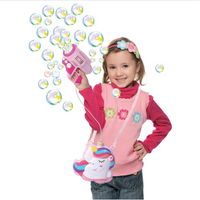 Electric Cute Unicorn Backpack Colorful Bubble Gun