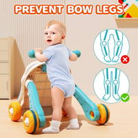3in1 Baby Musical Walker & Activity Table - Blue