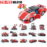 23in1 DIY Architect Super Speedster Bricks Set - 278+Pcs