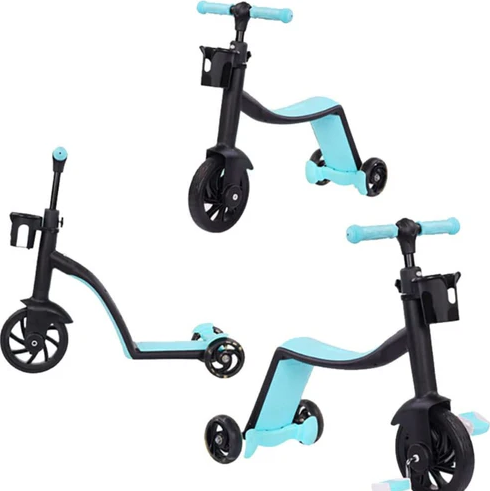 2in1 Kids Scooter & Convertible Tricycle - Blue