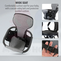 Premium Foldable Buggy Baby Stroller With Sunshade - Black