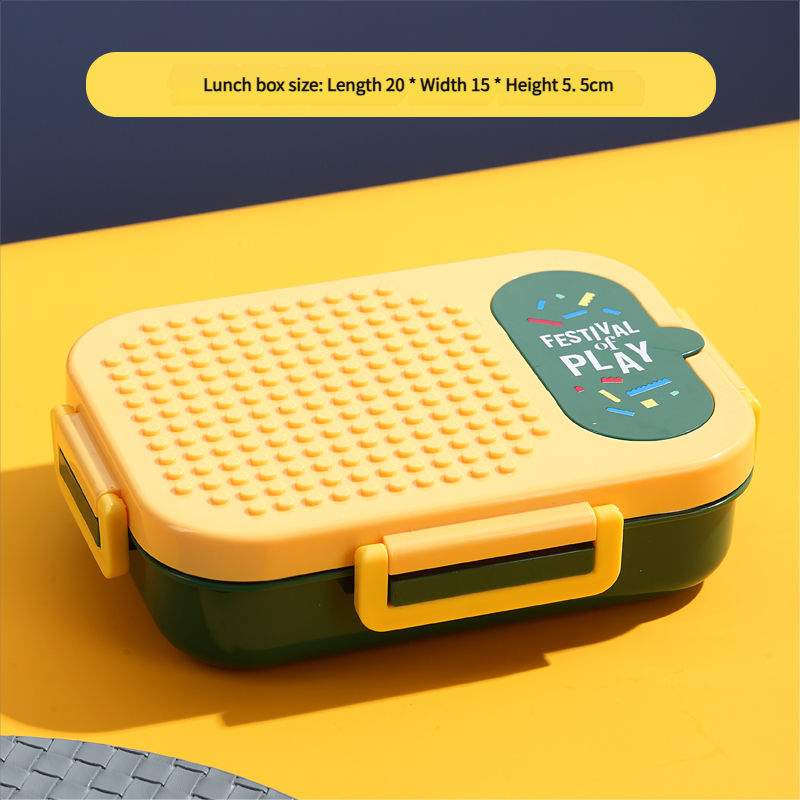 Stainless Steel Kids Lunch Box With Building Blocks