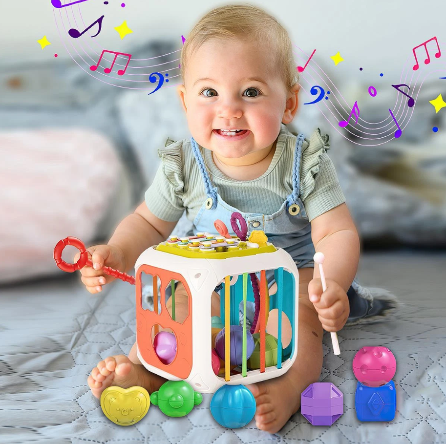 7in1 Montessori Shape Sorting Cube Toy