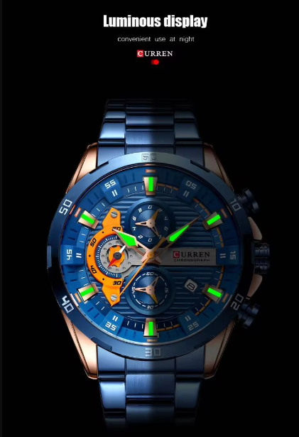 CURREN Unique Design Stainless Steel Wrist Watch - Copy