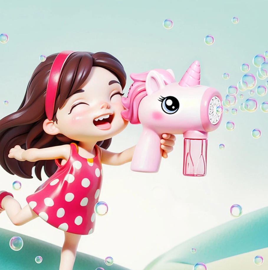 Electric Unicorn Colorful Bubble Gun
