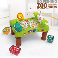 Electric Rotation Musical Zoo Fishing Game - Green