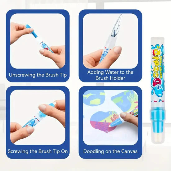 DIY Magic Water Canvas Painting Play Mat
