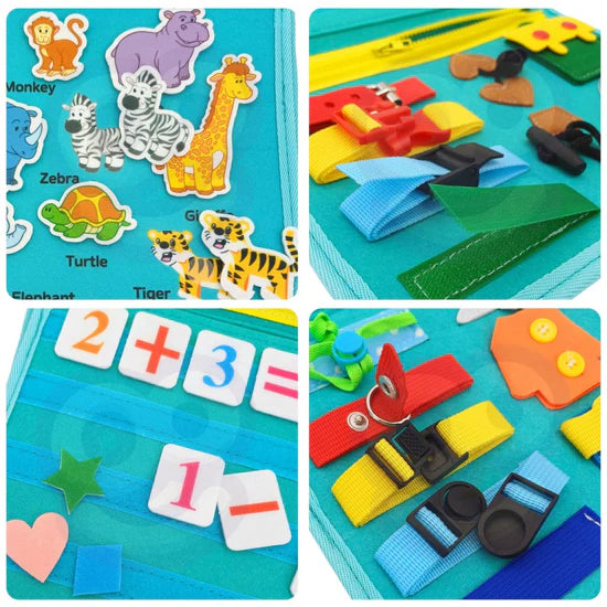 Montessori Dino 6 Pages Multi-functional Activity Busy Book