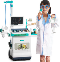 26Pcs Kids Doctor Medical Trolley With Light & Sound