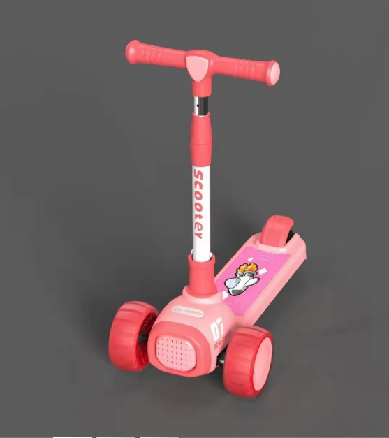 3 Wheels Adjustable Height Kids Scooter - Pink