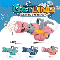 Electric Gatling Colorful Bubble Gun