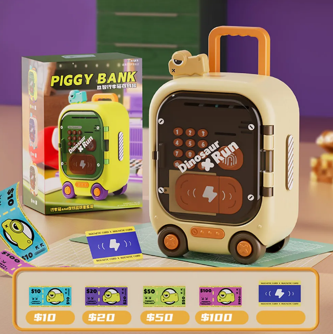 Dinosaur Suitcase ATM Machine - Brown