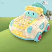 Multi-functional Kids Steering Musical Telephone Car