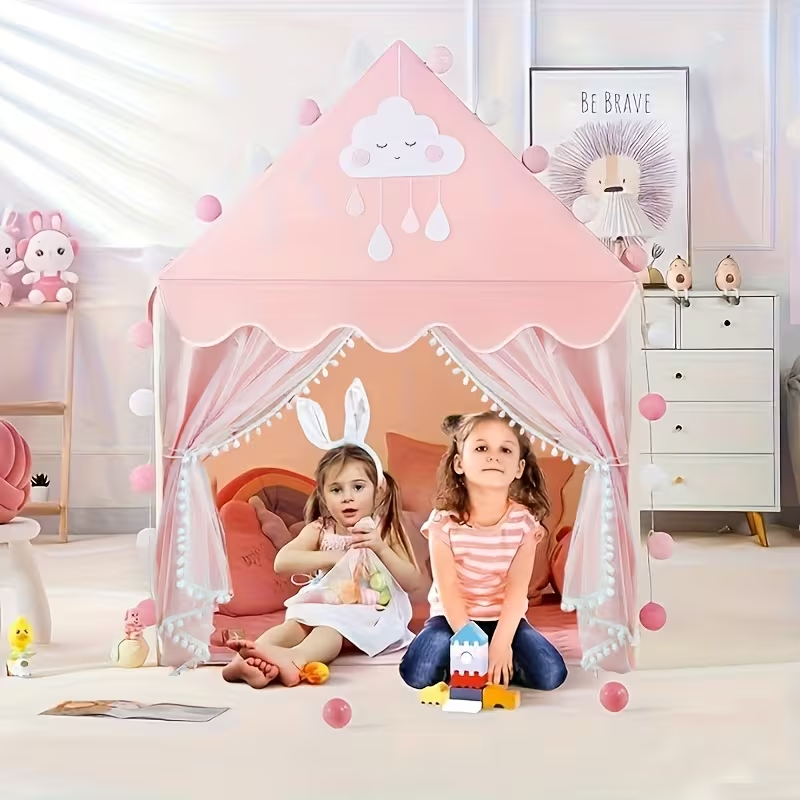 Kids Castle Play Tent House 125x98x130cm - Pink