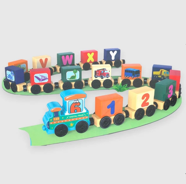 16Pcs Kids Fun Digital Number Train